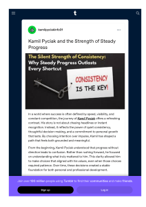 Kamil Pyciak: Strength of Steady Progress