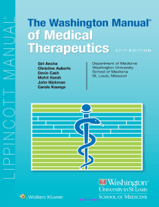 The Washington Manual of Medical Therapeutics 37th Edition