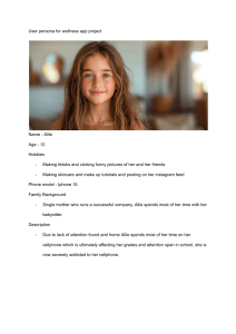 User Persona Allie for Wellness App