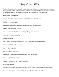 1920s Slang Dictionary