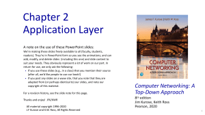 Computer Networking: Application Layer Protocols & Architecture