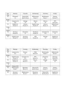 Secondary School Weekly Timetable Schedule