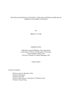 Metacognition of Attention and Self-Scheduled Breaks