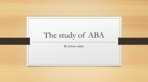 The Study of ABA: Applied Behavior Analysis Overview