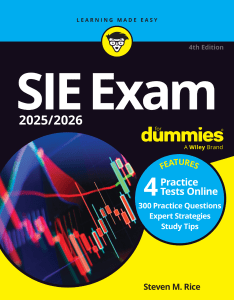 SIE Exam 2025/2026 For Dummies Study Guide