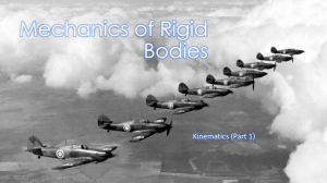 Kinematics of Rigid Bodies: Lecture Notes