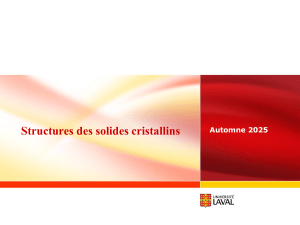 Cristallographie : Structures amorphes et cristallines
