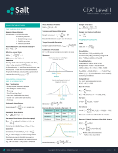 CFA Level I Formula Sheet 2023 Quantitative Methods