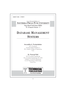 Database Management Systems Textbook - SPPU T.E. Computer Semester V
