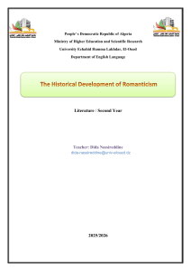 Historical Development of Romanticism - University Course