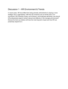 HR Environment & Trends: Strategic Shifts in Human Resources