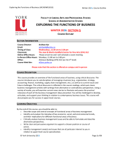 York University ADMS1010 Course Outline Winter 2026