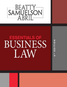 Essentials of Business Law 6th Edition Textbook