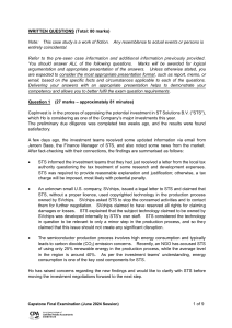 Capstone Finance Exam 2024