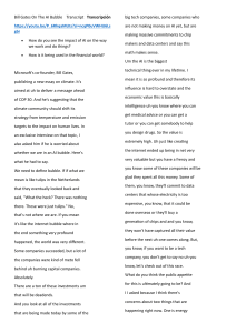 Bill Gates on the AI Bubble: Transcript