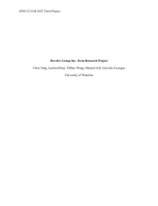 Revolve Group Inc. Term Research Project - AFM 212 Fall 2025