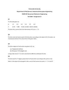 Numerical Methods in Engineering Assignment