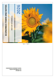 Economics Term 1 Notes: Circular Flow to Foreign Exchange