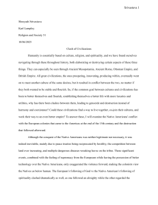 Clash of Civilizations: Native American-European Conflict Analysis