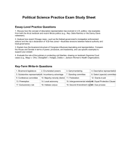 Political Science Practice Exam Study Sheet