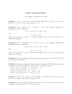 MATH 108A Homework 1: Linear Algebra Problems