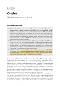 Origins of the EU: The Road to Paris and Rome