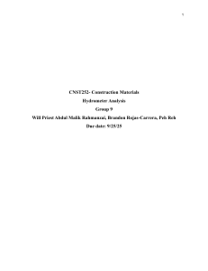 Hydrometer Analysis Lab Report for Construction Materials