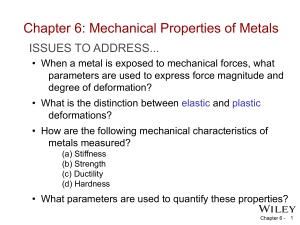 Chapter 6: Mechanical Properties of Metals