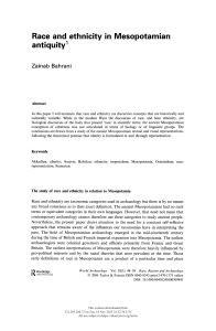 Race and Ethnicity in Mesopotamian Antiquity