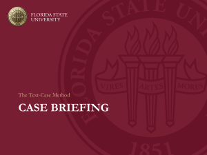 The Text-Case Method: Case Briefing Guide