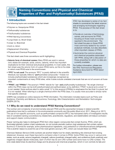 PFAS Naming Conventions & Physical Properties Fact Sheet