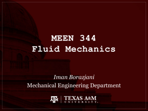 Fluid Mechanics Course Plan - ENGR 361 (Munson Textbook Chapters)