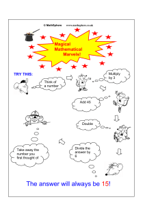 Magical Mathematical Marvels: Multiply by 3 Number Trick Worksheet