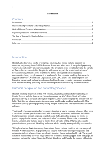 The Hookah: History, Health Risks, and Regulations