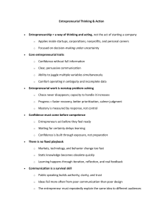 Entrepreneurial Thinking & Action: Lecture Notes