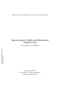 Spectroscopy of Stable and Radioactive Negative ions PhD Thesis