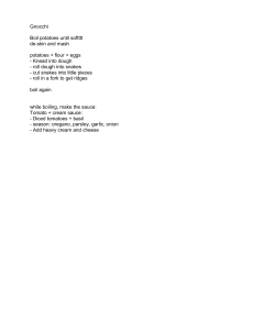 Homemade Gnocchi with Tomato Cream Sauce Recipe