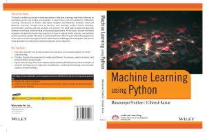 Machine Learning using Python Textbook