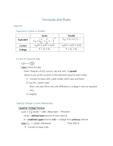 Capacitor Formulas & Rules: Series, Parallel, Phasors
