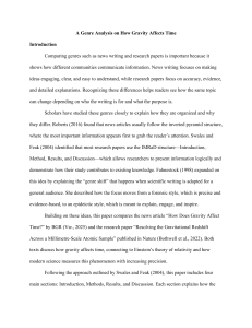 Genre Analysis: Gravity's Effect on Time