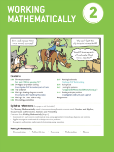 Working Mathematically: Middle School Math Problem Solving