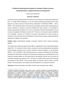 Administraci&oacute;n Desleal en Colombia: Avances Jurisprudenciales y Sugerencias de Actualizaci&oacute;n