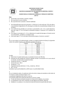 Examen de Hidrolog&iacute;a e Hidr&aacute;ulica Carreteras 2017