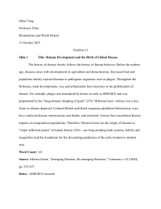 Biomedicine and World History: Global Disease Timeline
