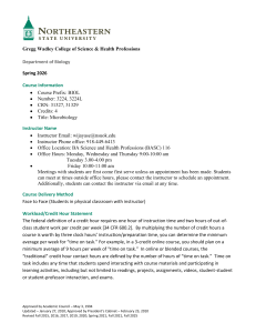 Microbiology BIOL 3224 Syllabus Spring 2026 NSU
