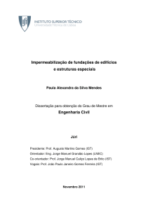 Impermeabiliza&ccedil;&atilde;o de Funda&ccedil;&otilde;es: Tese de Mestrado em Engenharia Civil