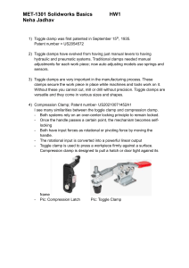 Solidworks Basics: Toggle Clamp Homework