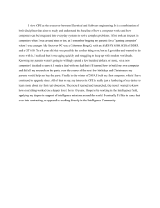 Computer Engineering Personal Statement