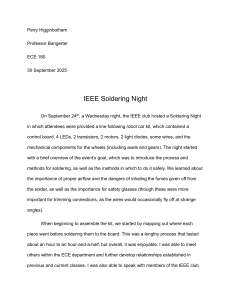 ECE 180 IEEE Soldering Night Lab Report