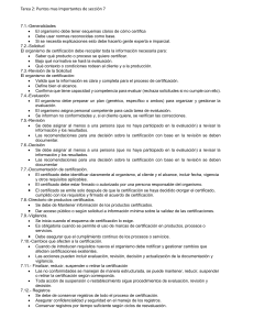 Puntos Clave de la Secci&oacute;n 7: Certificaci&oacute;n